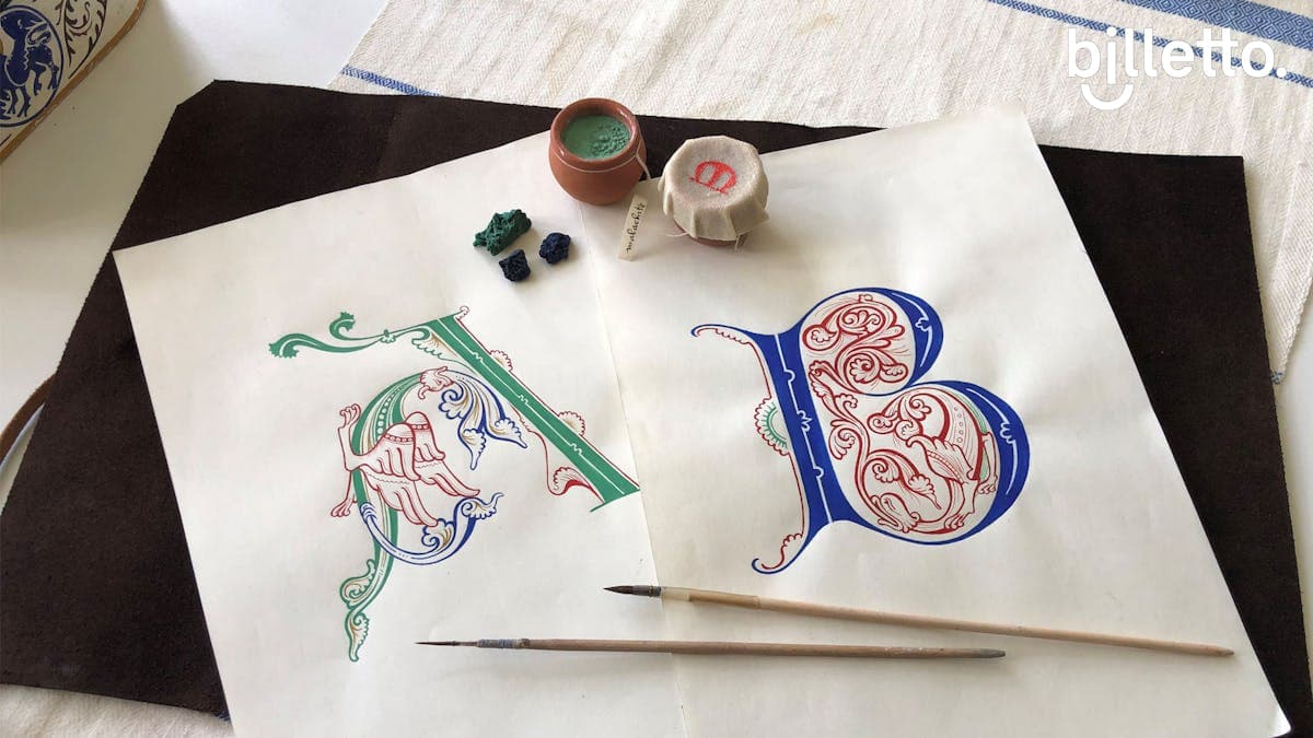 Med Pensel og Pigment - Historisk Initialmaleri – Workshop