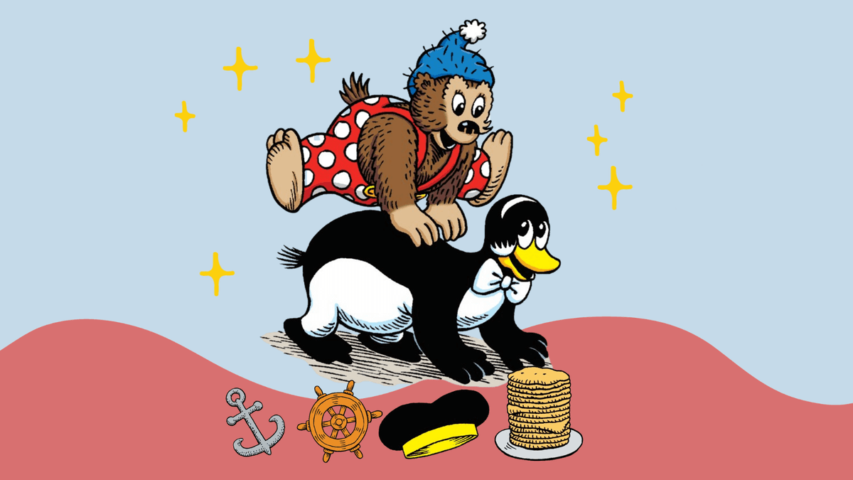 Hør sjove Rasmus Klump røverhistorier og stil spørgsmål om alt mellem himmel og jord med Sofie Boysen og Merlin P Mann (3-8 år)