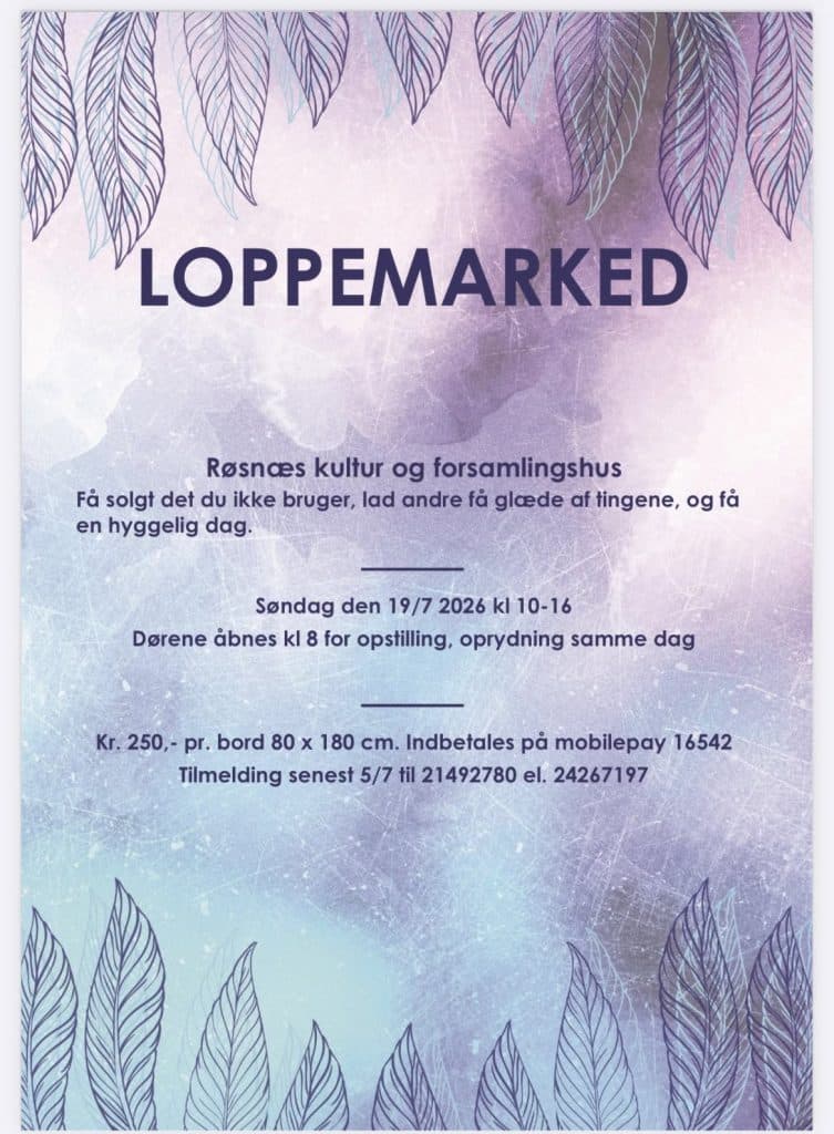 Loppemarked i Grøndalsvænge 15/8 2026