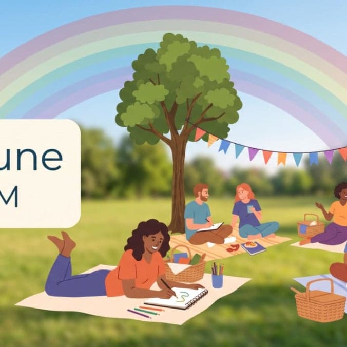 🌈 Rainbow Creative Picnic: Sketch, Snack & Chill